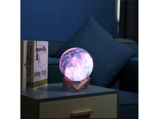 Nachtlamp GALAXY 3D met gekleurd RGB-verlichting + afstandsbediening