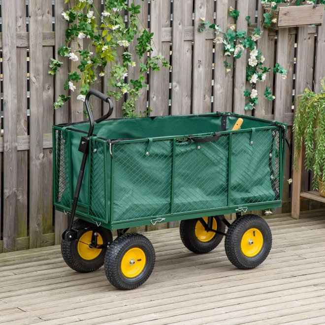 Tuintransportkar MultiGarden met opklapbare zijwanden en grote opblaasbare wielen