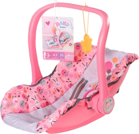 comfortabele autostoel en draagstoel voor BABY born poppen