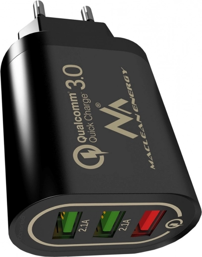 Drie USB‑poorten voor gelijktijdig opladen