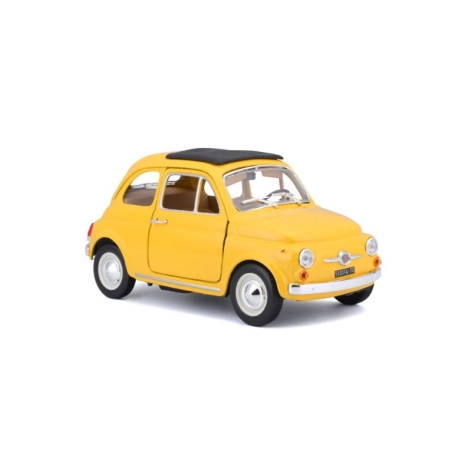 Bburago modelauto Fiat 500 F 1965 geel 1:24