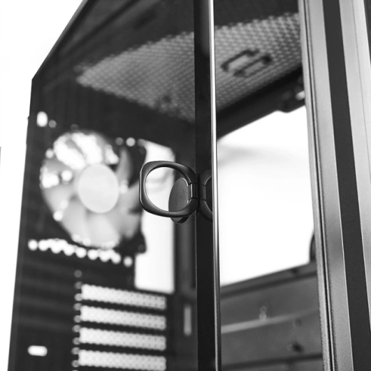 Gehard glas op scharnieren en premium afwerking