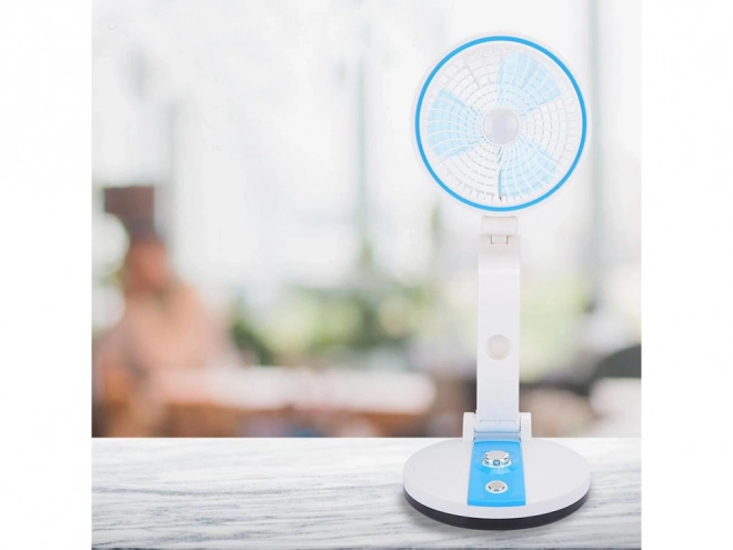 Draagbare opvouwbare ventilator met LED-verlichting en USB-opladen
