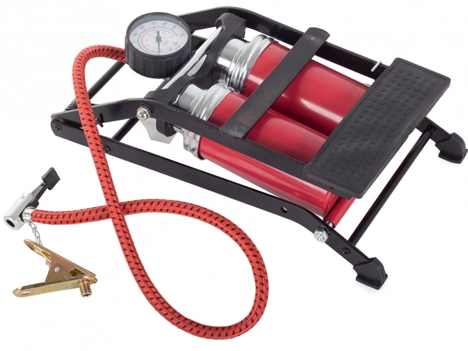 Tweepompige voetpomp met manometer