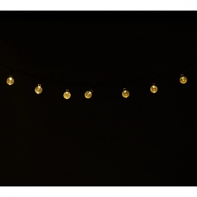 Zonnelampen voor in de tuin LED lichtjes ronde vorm 7m warm wit