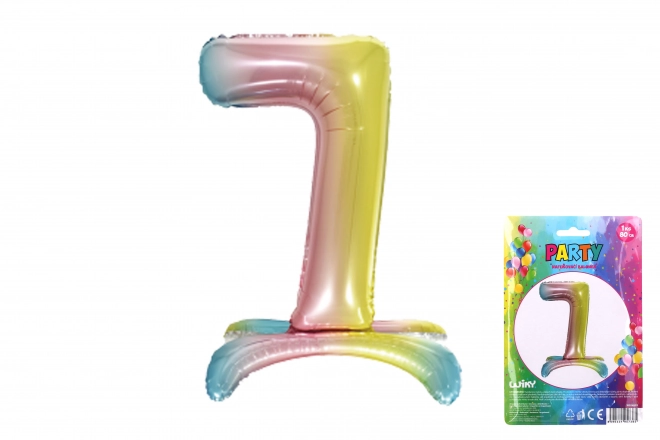 Regenboog opblaasbare ballon - nummer 7
