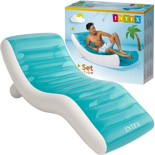 Opblaasbaar waterluchtbed INTEX 191 × 99 cm, turkoois