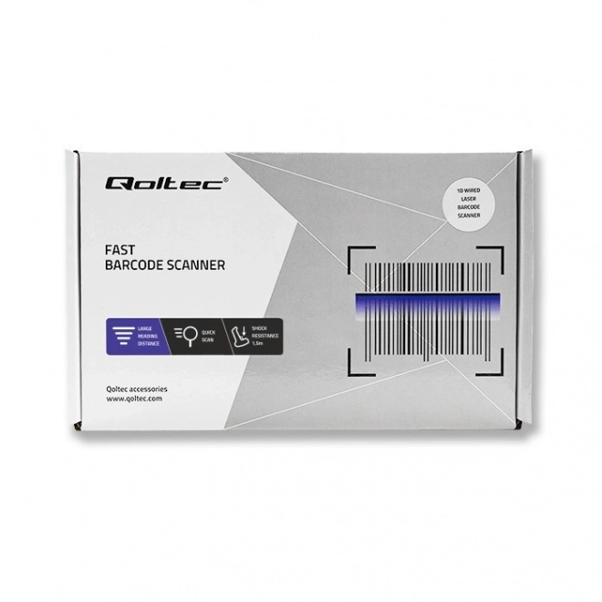 Laser Barcode Scanner 1D USB Zwart