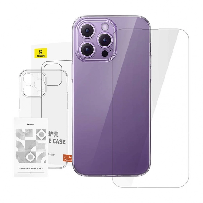 Transparante hoes en gehard glas voor iPhone 14 Pro Max