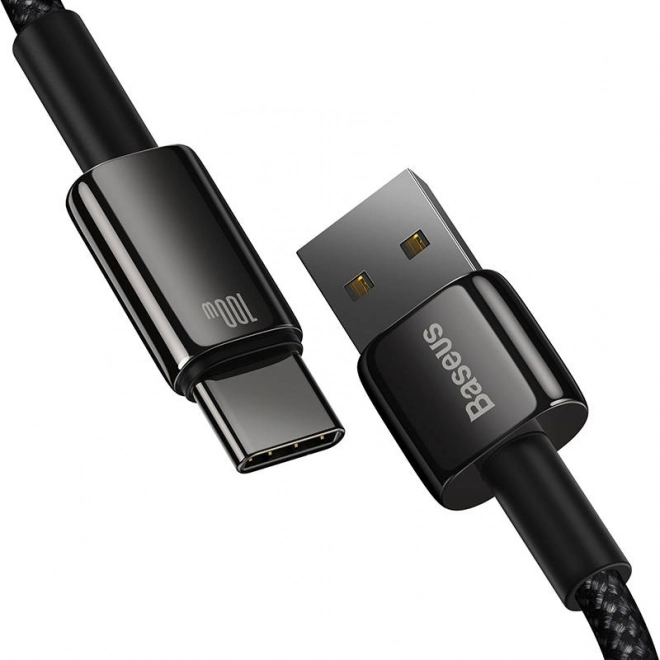 Kabel Baseus Tungsten Gold USB naar USB-C, 100 W, 2 m zwart