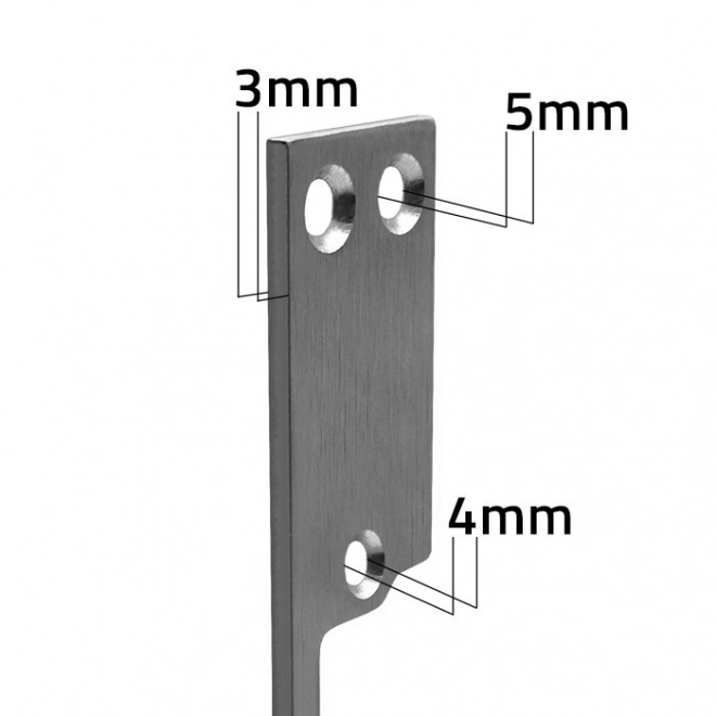 Tweekantig label voor elektrische slot van roestvrij staal 250mm