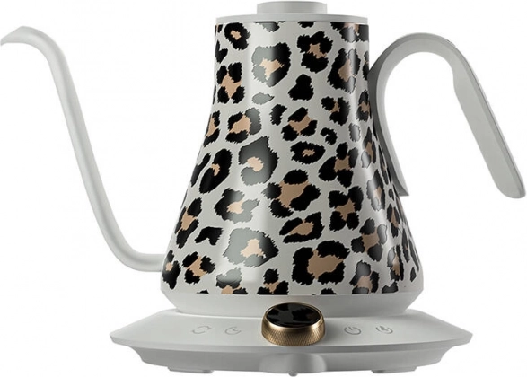 COCINARE Leopard waterkoker met zwanenhals, temperatuurregeling