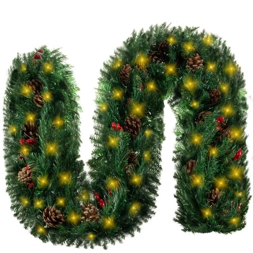 Kerstkrans / decoratie met lichten Ruhhy 22325