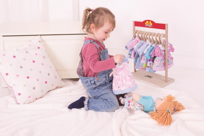 Meisjesjurk met hert voor pop BIGJIGS