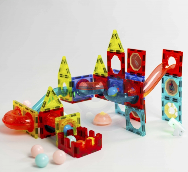 Lichtgevende magnetische knikkerbaan 75 stuks