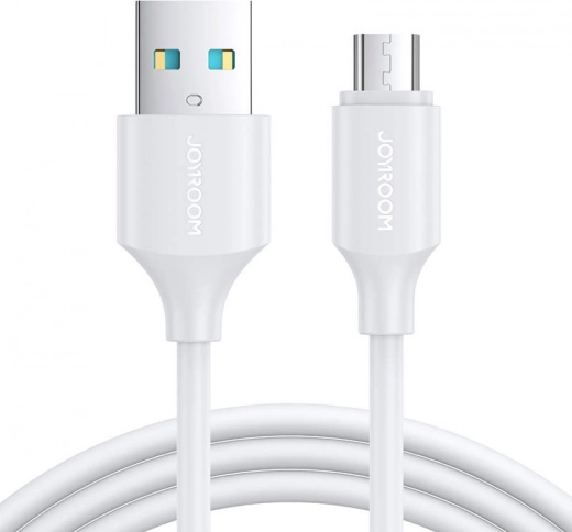 Laad- en datakabel Micro USB–USB A 1 m 2,4 A Joyroom (wit)