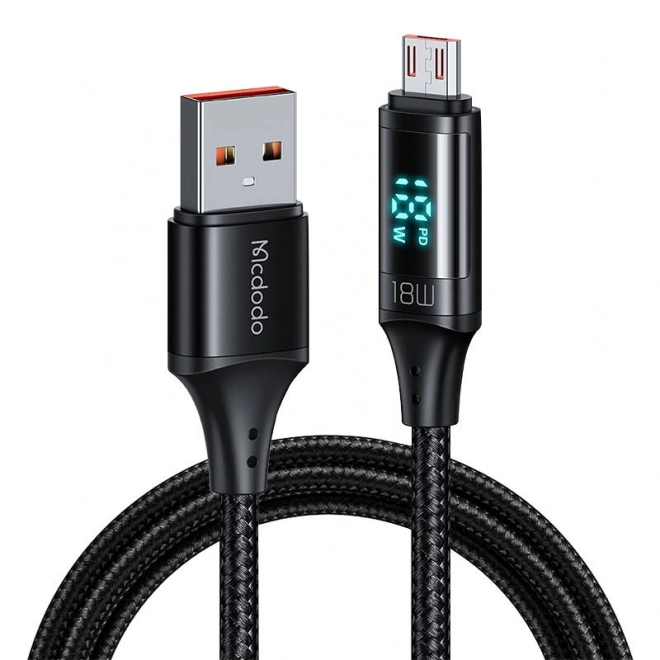 Kabel Mcdodo CA-1070 USB naar Micro USB, 3A, 1,2 m (zwart)