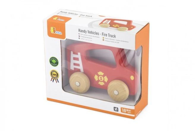Houten brandweerautootje