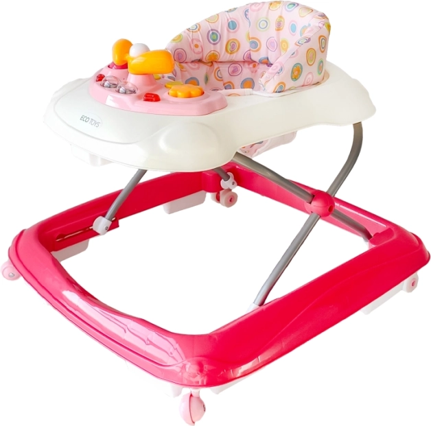 ECO TOYS interactieve loopstoel met speelpaneel – roze