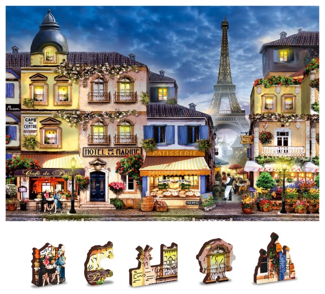 Houten puzzel Ontbijt in Parijs 2v1