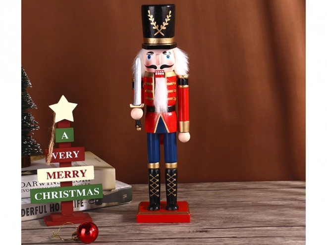 Houten notenkraker soldaat kerstdecoratie
