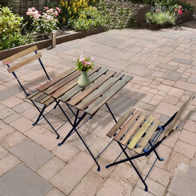 Tuinmeubelen van acaciahout - tafel en 2 stoelen