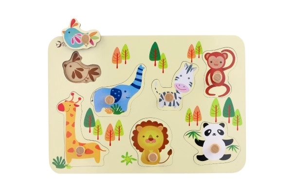 Houten insteekspel - dierentuin