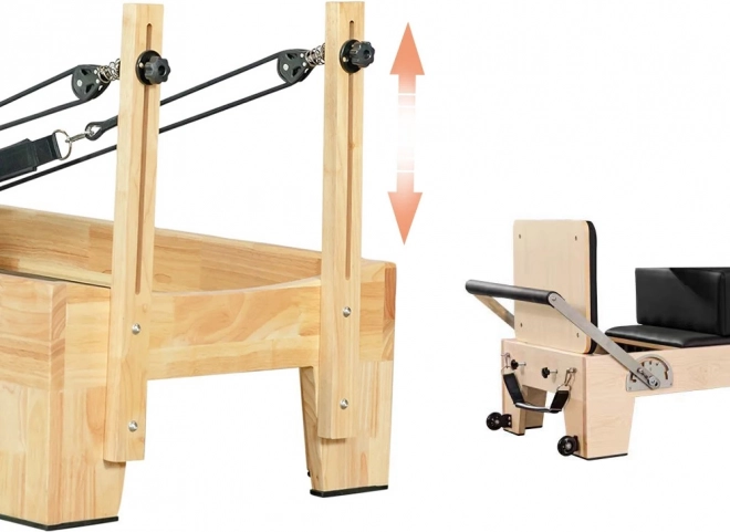 Fitness apparaat voor Pilates Reformer oefeningen