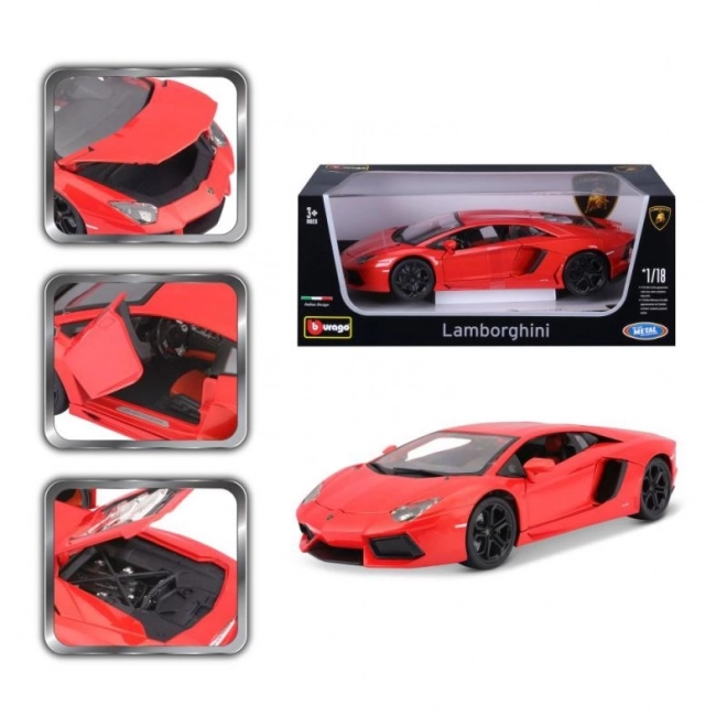 Bburago Lamborghini Aventador 1:18 oranje 18-11033