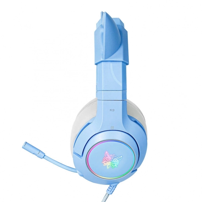 Gaming hoofdtelefoon met kattenoren ONIKUMA K9 blauw