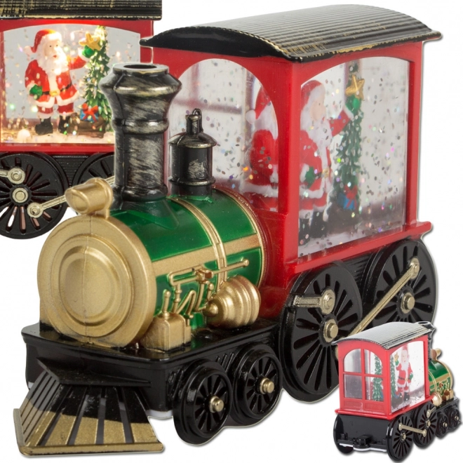 Kerstlantaarn locomotief met LED-verlichting