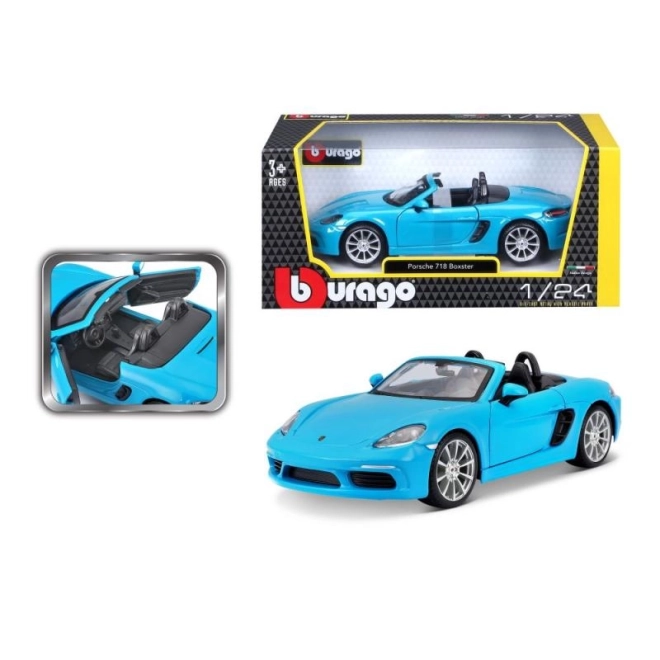 Bburago 1:24 Porsche 718 Boxster Blauw