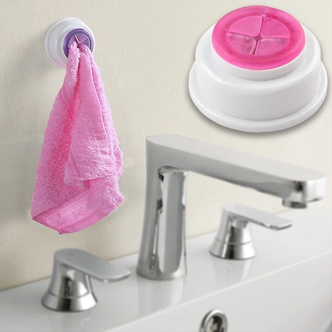 Uitschuifbare handdoekhouder - roze