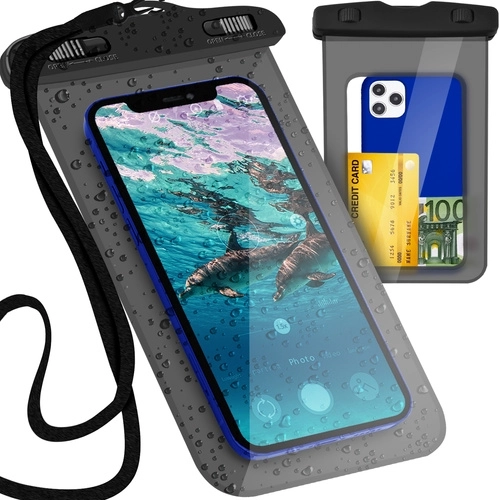 Waterdichte telefoonhoes tot 7" – zwart