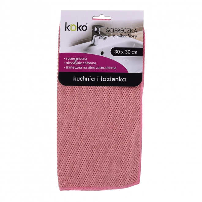 Microvezeldoek KOKO voor keuken en badkamer, formaat 30x30