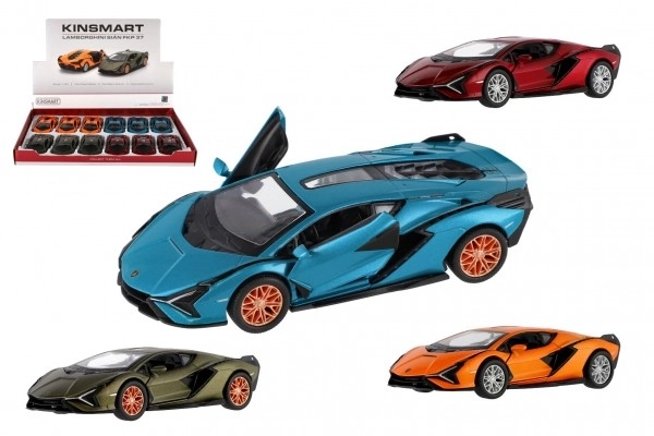 Auto Kinsmart Lamborghini Sián FKP 37 metaal/plastic 13cm mix kleuren