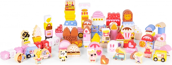 Zoet stadje in pastelkleurige tinten