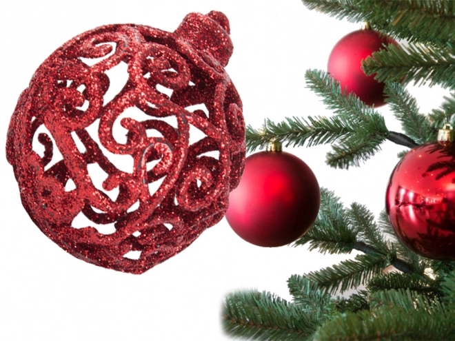 Kerstboomversieringen - set van 100 stuks met rode ster