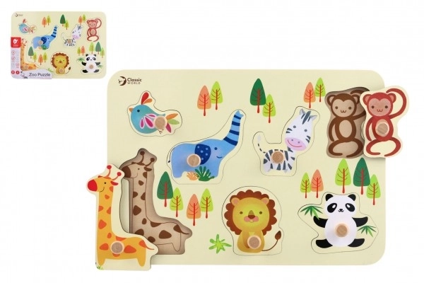 Houten insteekspel - dierentuin