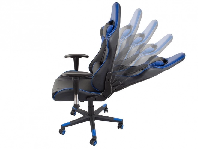 Ergonomische gamingstoel met verstelbare armleuningen 2D blauw