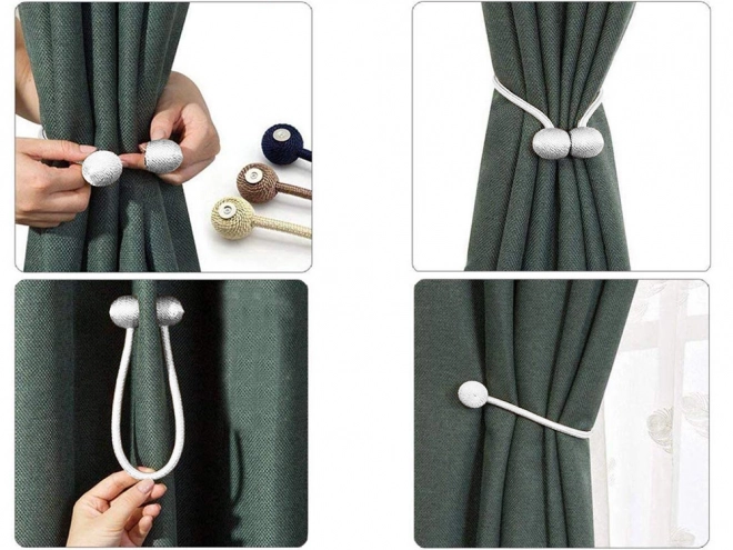 Decoratieve magnetische clips voor gordijnen