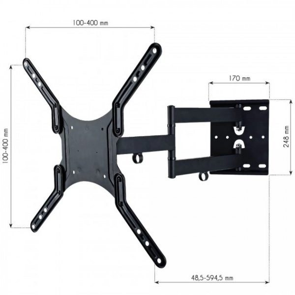 Universele TV-houder TECHly 23-55 inch, zwart