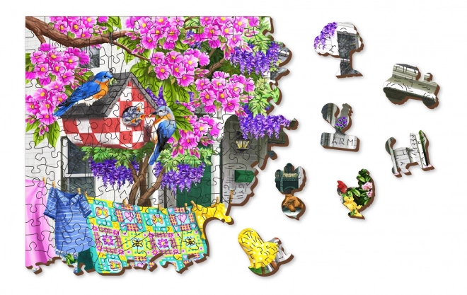 Houten puzzel Plattelandstuin van WOODEN CITY