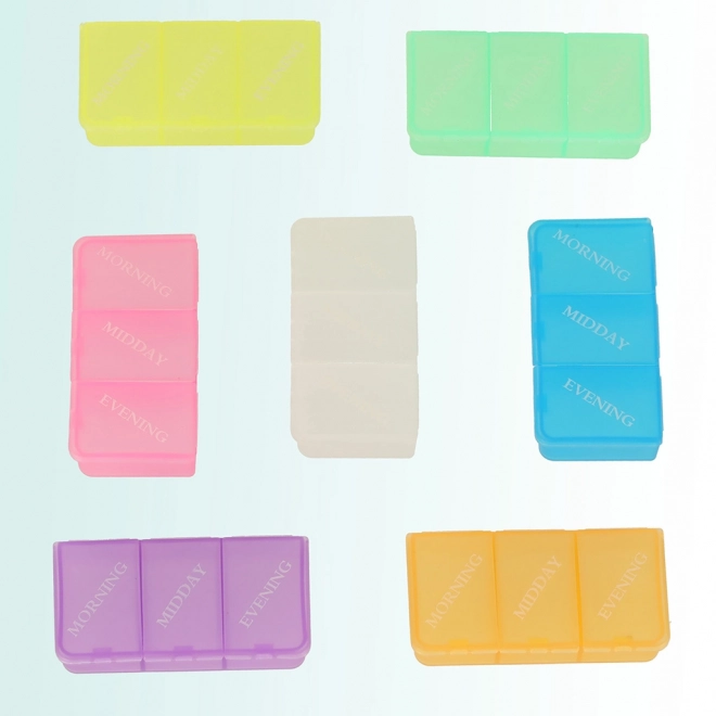 Wekelijkse pillenorganizer met 3 vakjes per dag