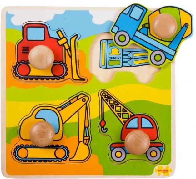 Groot inlegpuzzel Bouwmachines Bigjigs Toys