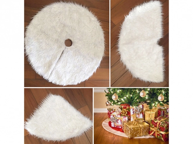 Witte harige onderkleed voor kerstboom