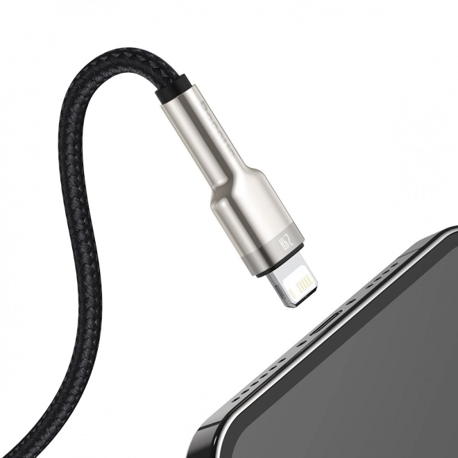 USB-kabel voor Lightning Baseus Cafule, 2,4A, 1m (zwart)