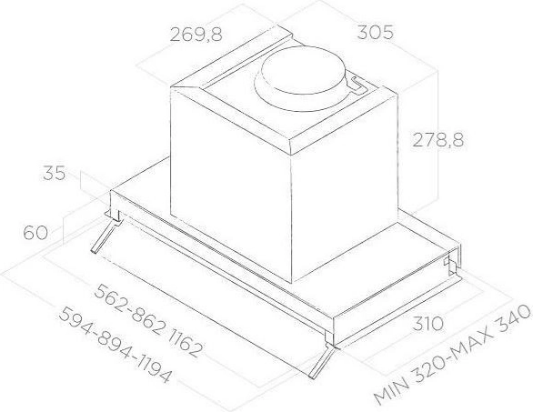 Eenvoudige montage onder kast