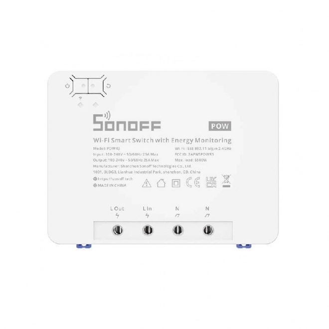 Slimme Wi-Fi-schakelaar met energiebewaking Sonoff POWR3 (25A/5500W)