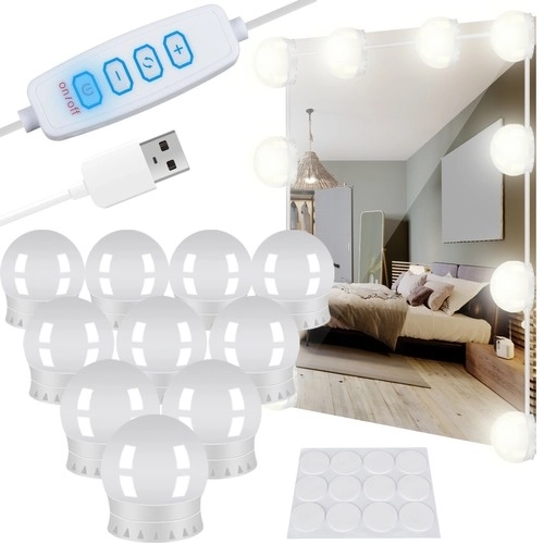 LED-lampen voor spiegel/toaletttafel - 10 stuks.